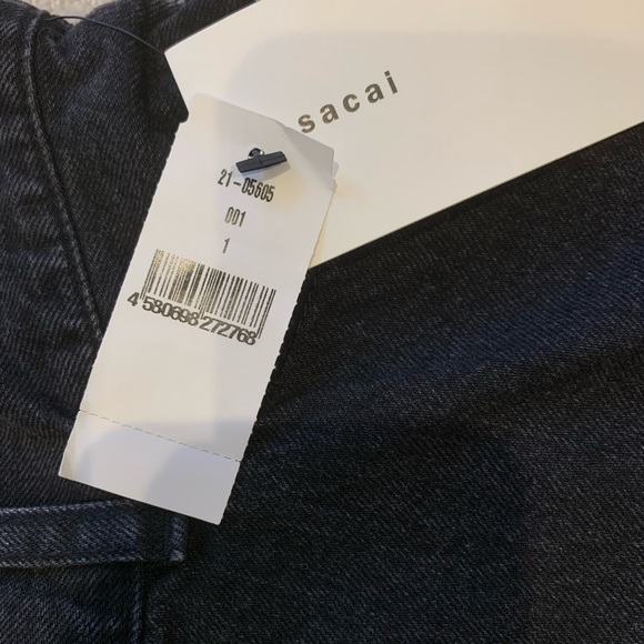 Sacai | Denim Handkerchief MIDI Skirt | Black | 1 (xs) - Picture 9 of 11